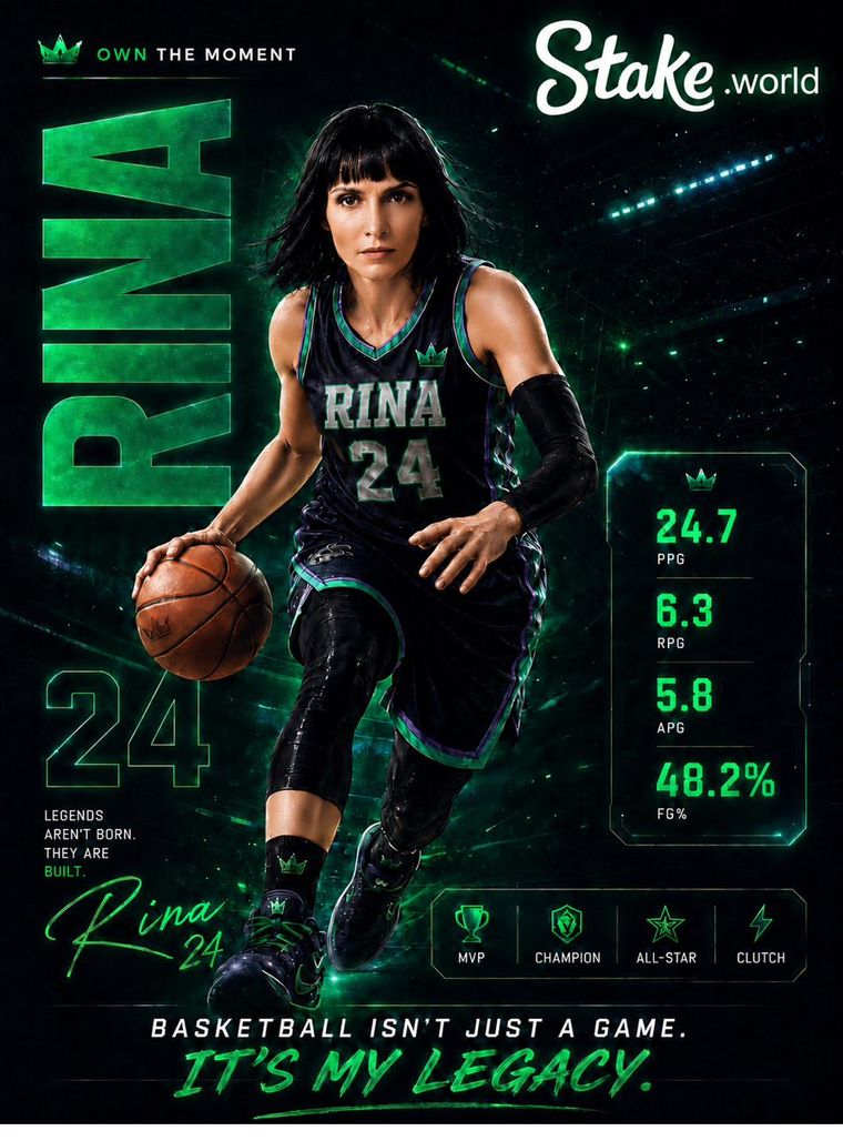 AI poster in a sports trading card style with game stats